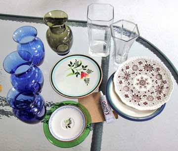 Supplies on table