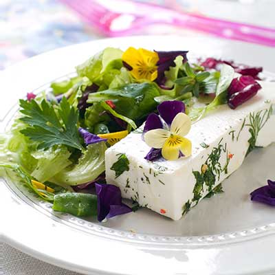 Pansies in a salad