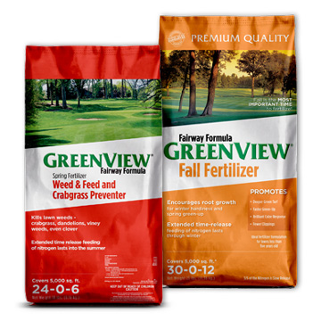 GreenView Fairway Formula Spring Fertilizer Weed & Feed and Crabgrass Preventer and Fall Fertilizer