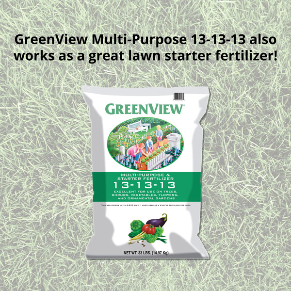 Use as a starter fertilizer for lawn